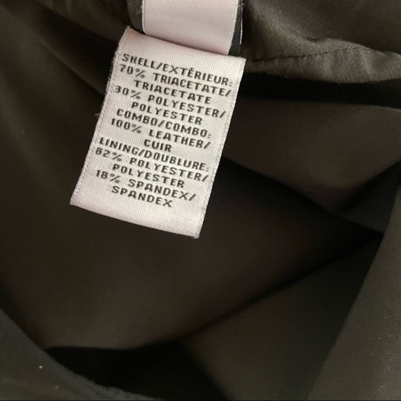 Diane Von Furstenberg Karina Black Leather Trim Mini Skirt Size 6 - Picture 7 of 9